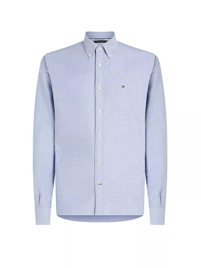 TOMMY HILFIGER | Hemd Regular Fit DOBBY | Azul claro