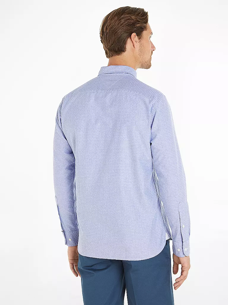 TOMMY HILFIGER | Hemd Regular Fit DOBBY | Azul claro