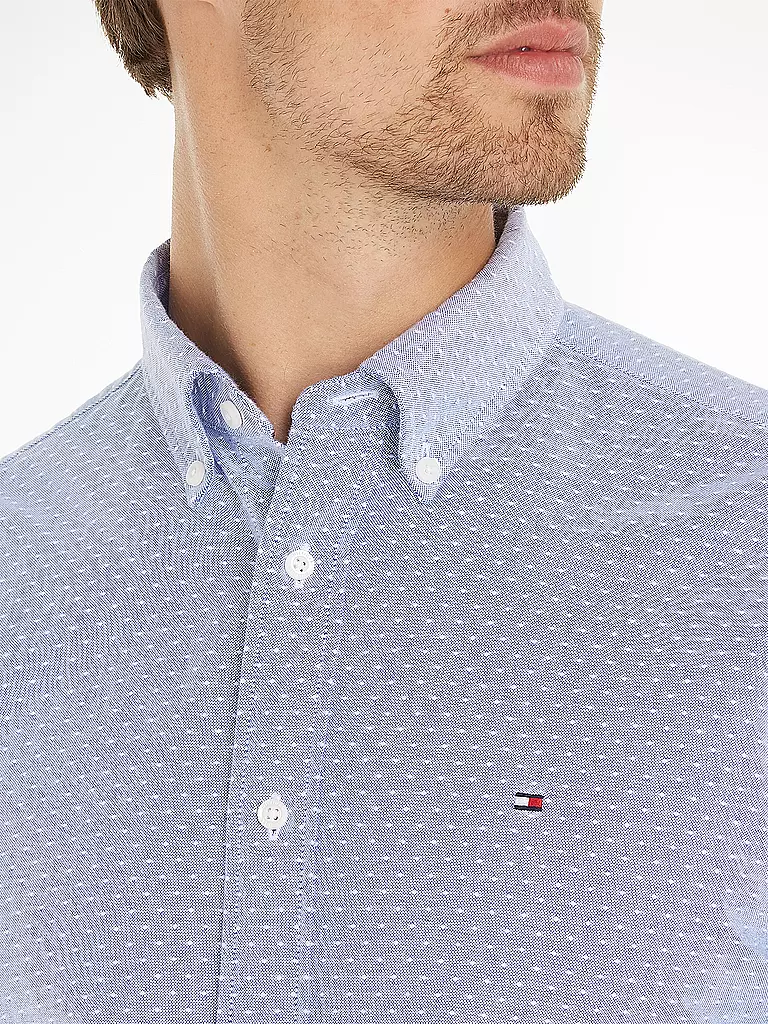 TOMMY HILFIGER | Hemd Regular Fit DOBBY | Azul claro