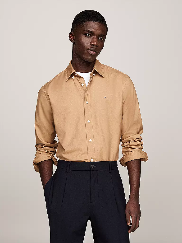 TOMMY HILFIGER | Hemd Regular Fit | Camel
