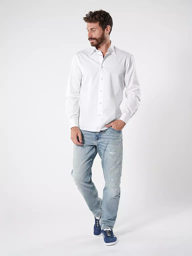 TOMMY HILFIGER | Hemd Slim Fit  | Blanco