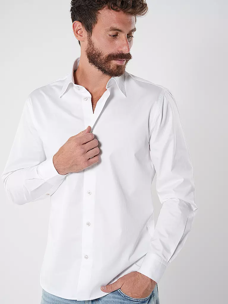 TOMMY HILFIGER | Hemd Slim Fit  | Blanco