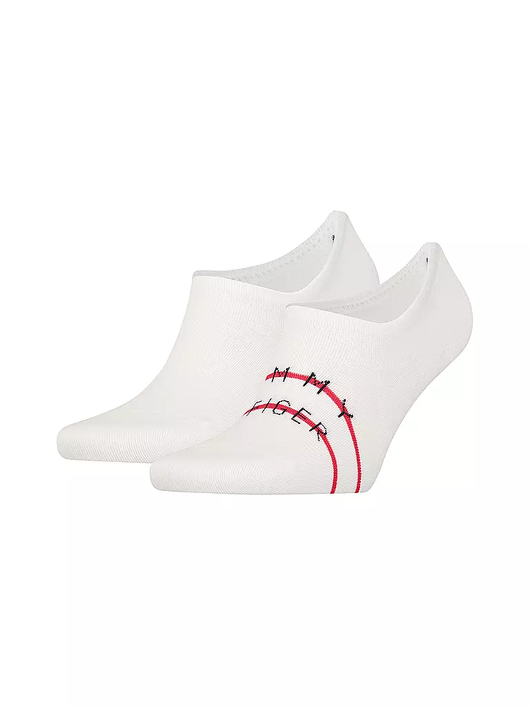 TOMMY HILFIGER | Herren Füsslinge 2er Pkg white  | Blanco