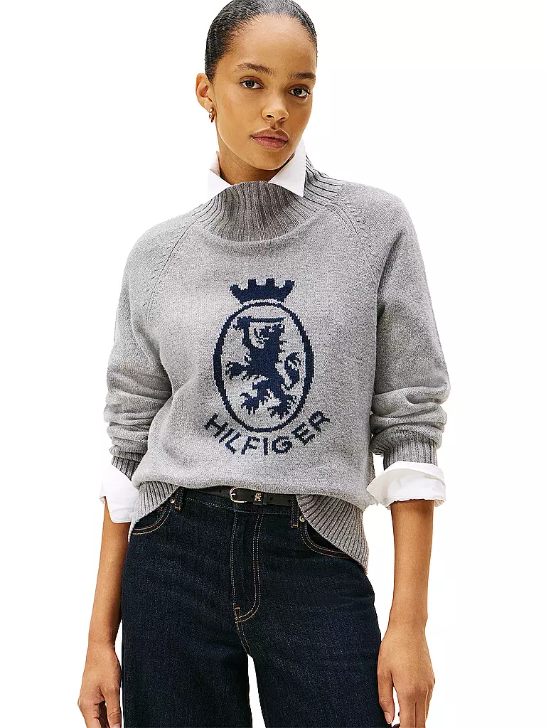 TOMMY HILFIGER | Jersey de cuello alto | Gris claro