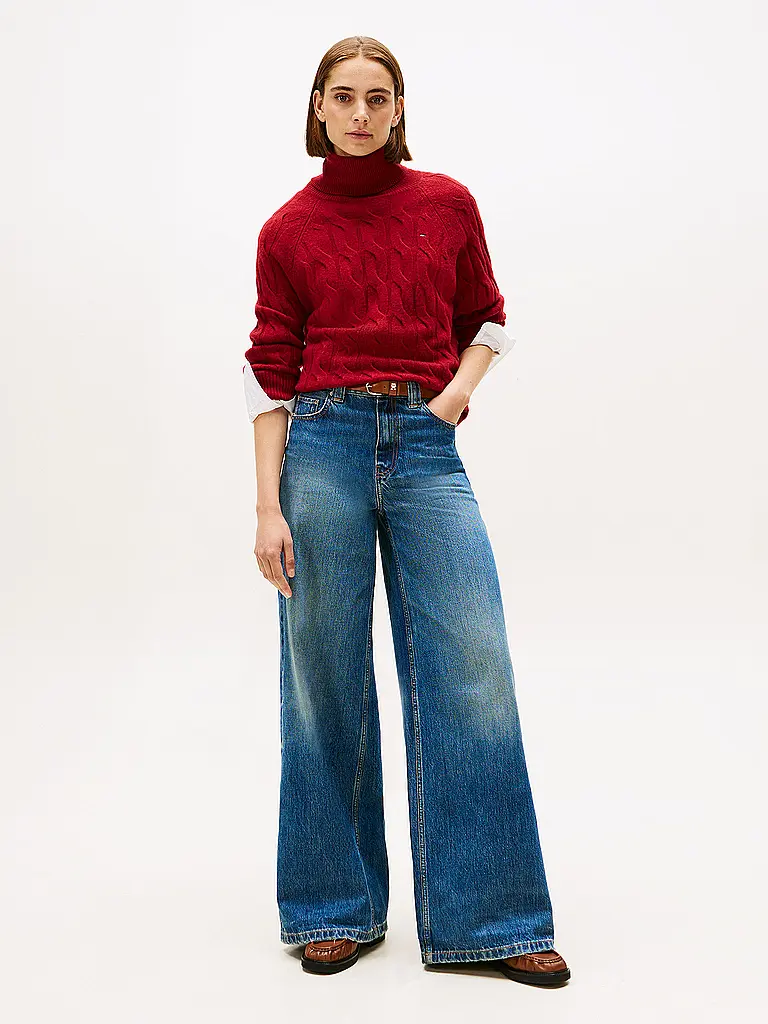 TOMMY HILFIGER | Jersey de cuello alto | Rojo