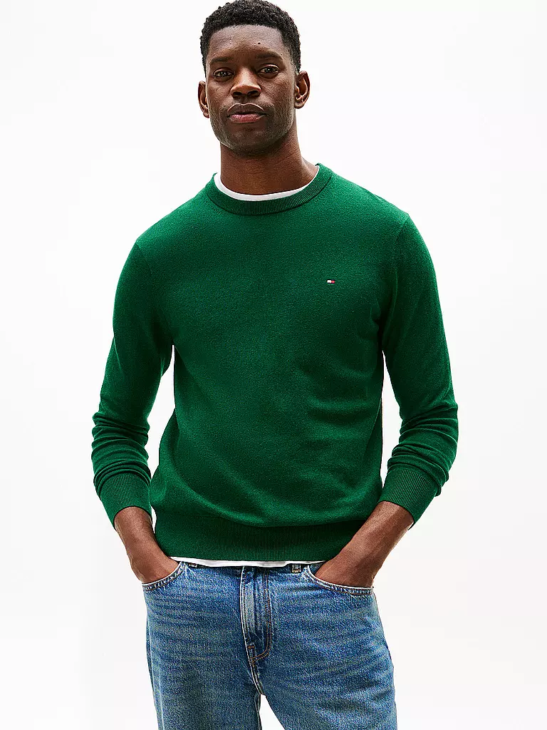 TOMMY HILFIGER | Jersey | dunkelgrün