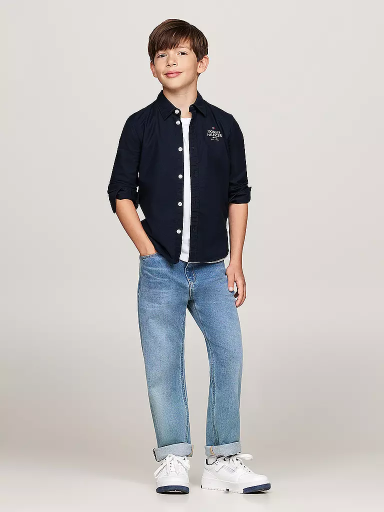 TOMMY HILFIGER | Jungen Hemd  | Azul oscuro