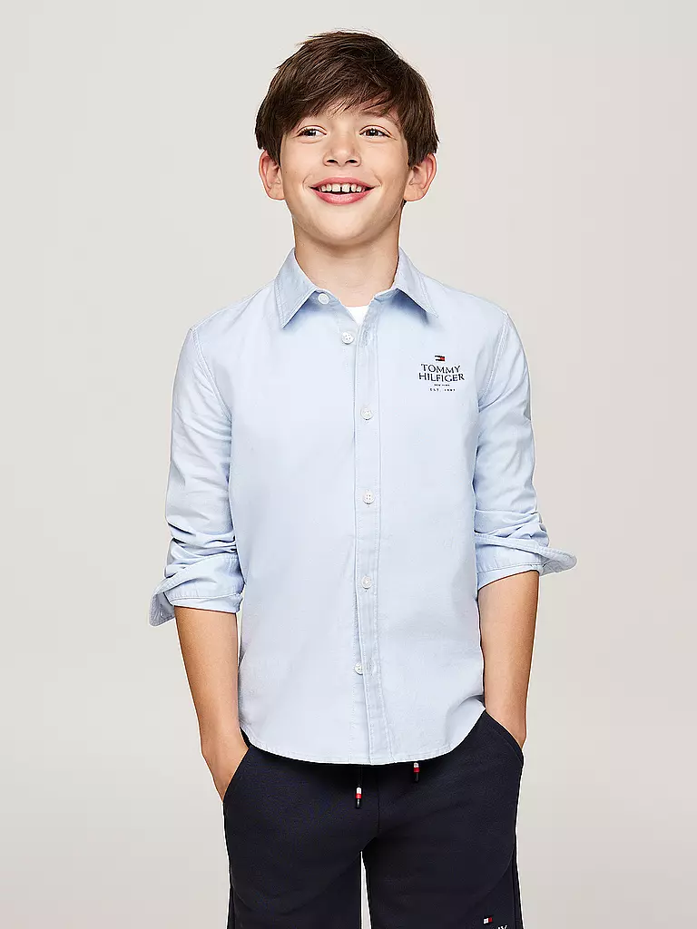 TOMMY HILFIGER | Jungen Hemd  | Azul claro