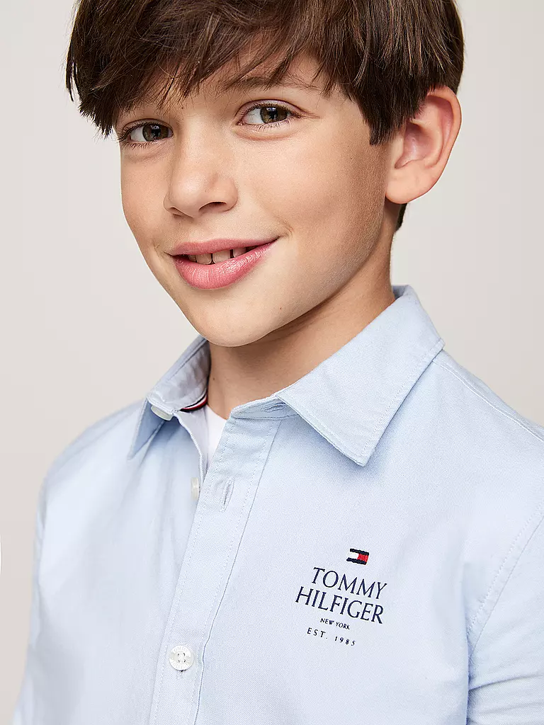 TOMMY HILFIGER | Jungen Hemd  | Azul claro