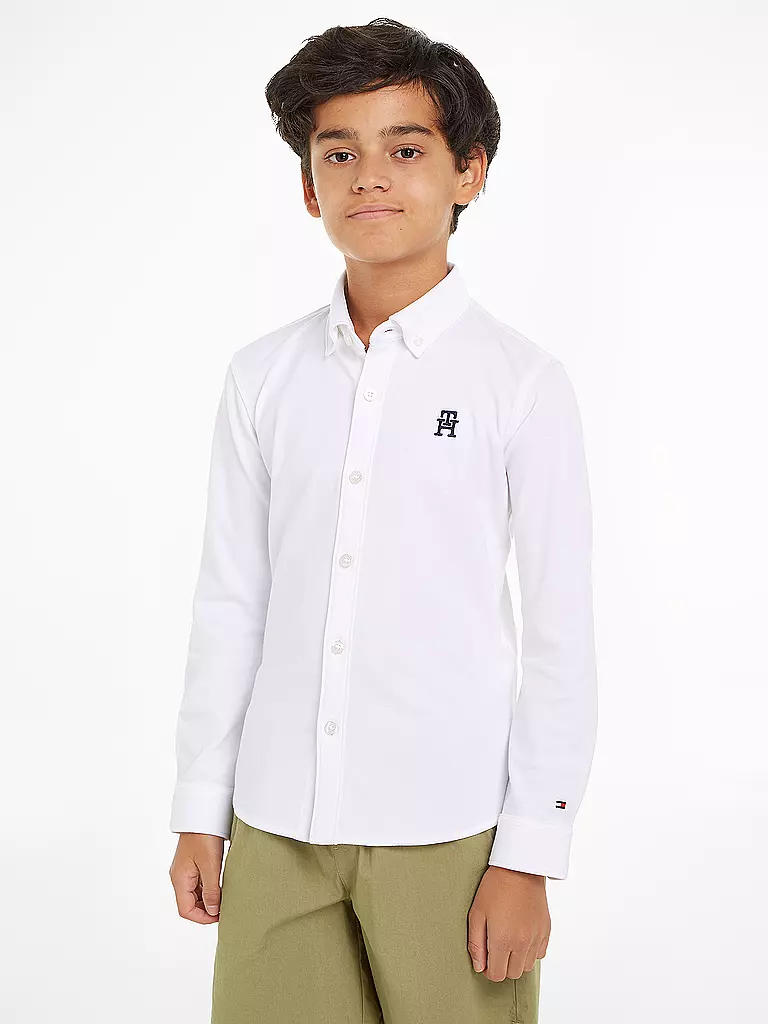 TOMMY HILFIGER | Jungen Hemd | Blanco