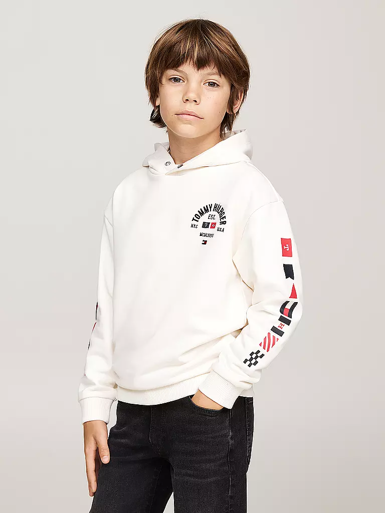 TOMMY HILFIGER | Jungen Hoodie | Blanco