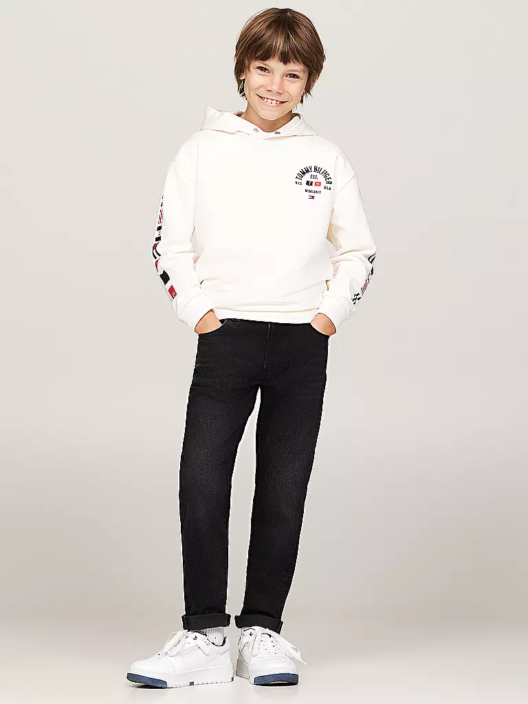 TOMMY HILFIGER | Jungen Jeans Straight Fit  | Negro