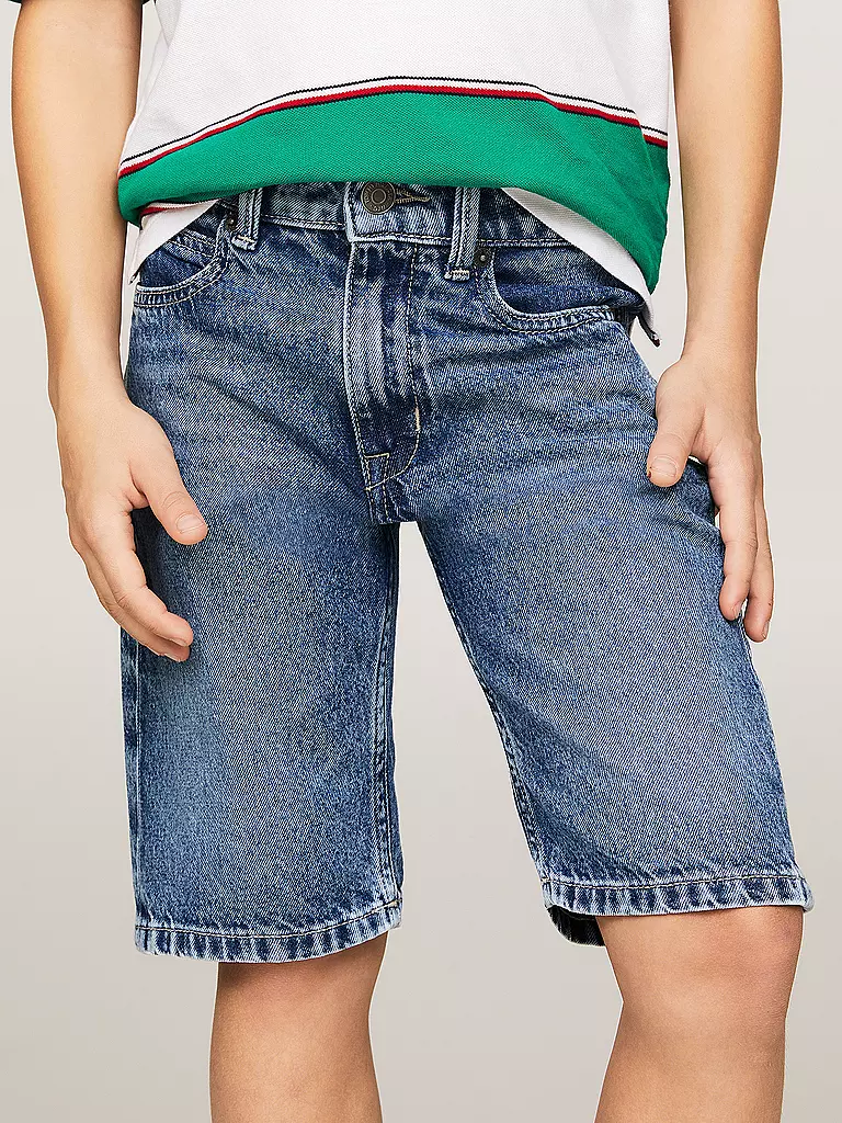 TOMMY HILFIGER | Jungen Jeansshorts Straight Fit | Azul