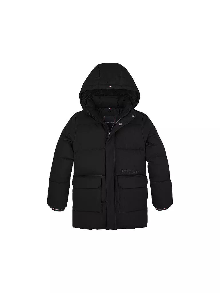 TOMMY HILFIGER | Jungen Parka | Negro