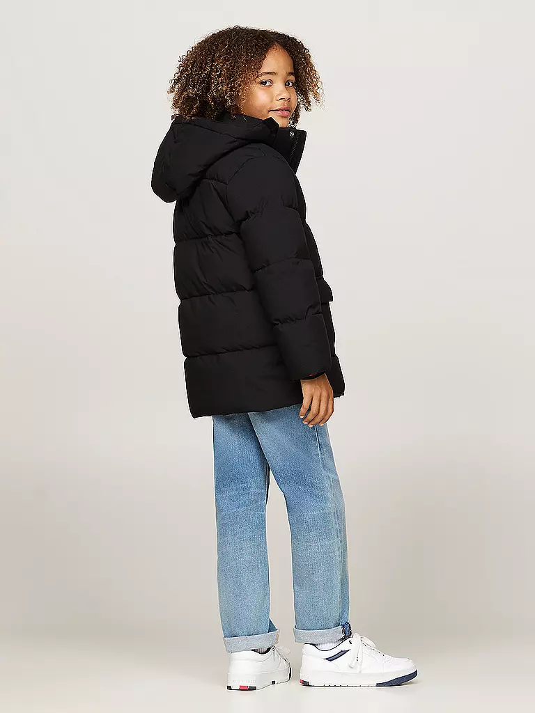 TOMMY HILFIGER | Jungen Parka | Negro