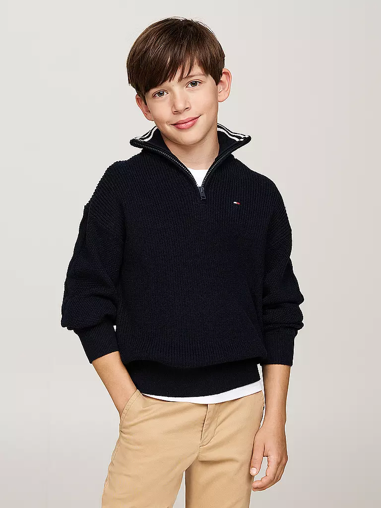 TOMMY HILFIGER | Jungen Pullover  | Azul oscuro