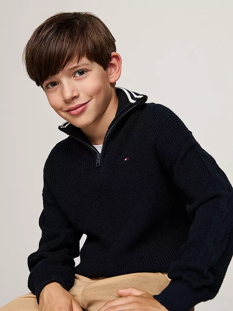 TOMMY HILFIGER | Jungen Pullover  | Azul oscuro