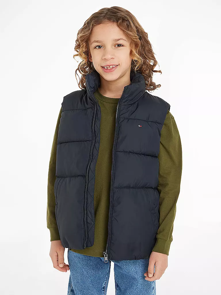 TOMMY HILFIGER | Jungen Steppgilet | Azul oscuro