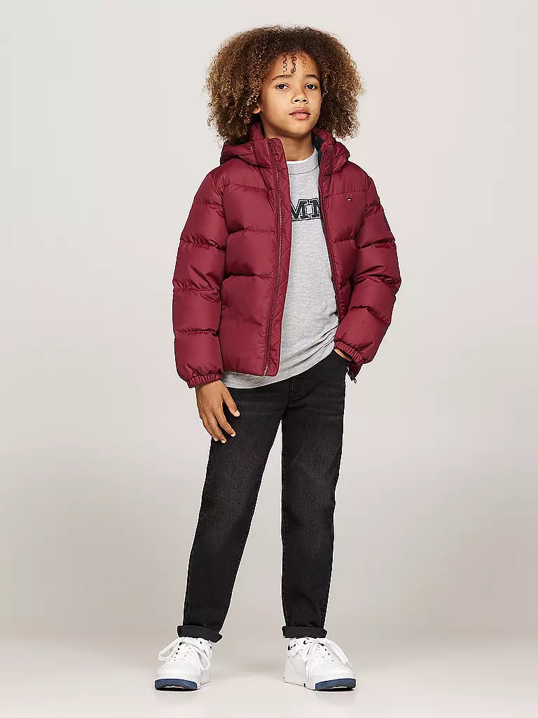 TOMMY HILFIGER | Jungen Steppjacke | Rojo oscuro