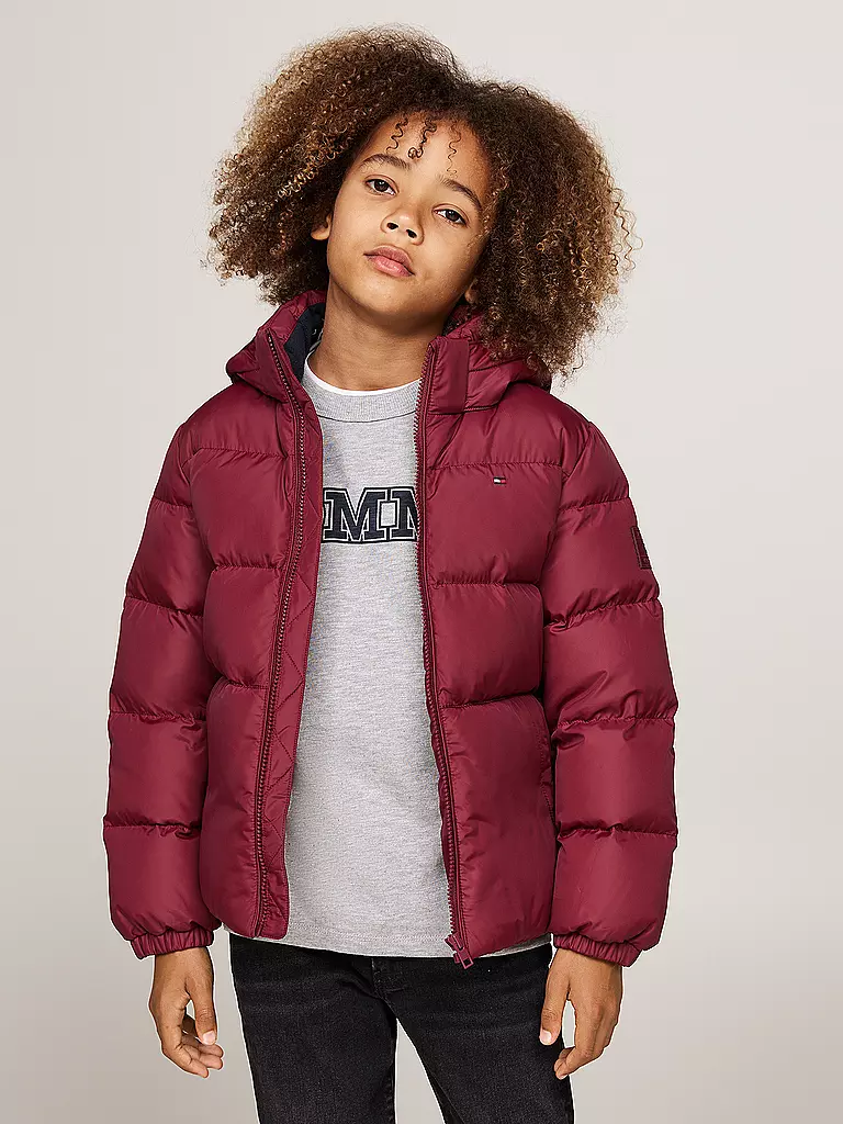 TOMMY HILFIGER | Jungen Steppjacke | Rojo oscuro