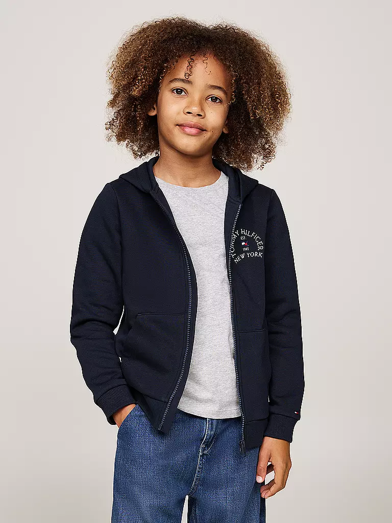 TOMMY HILFIGER | Jungen Sweatjacke | Azul oscuro