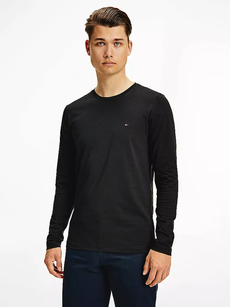 TOMMY HILFIGER | Langarmshirt Slim Fit | Negro