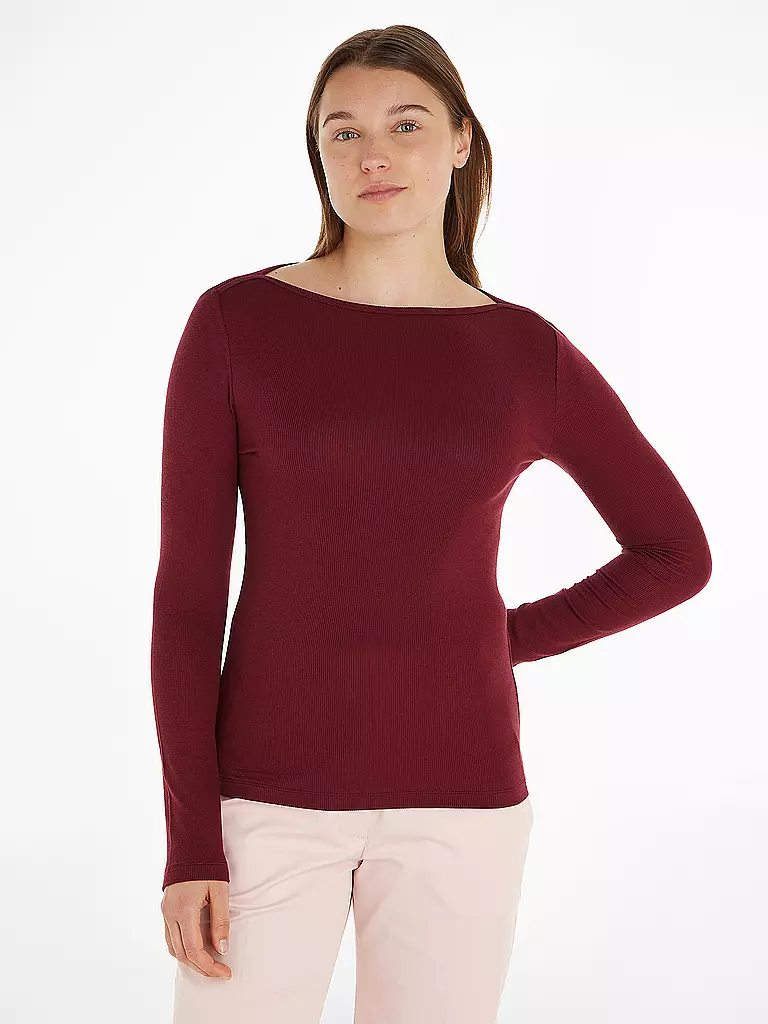 TOMMY HILFIGER | Langarmshirt | Rojo oscuro