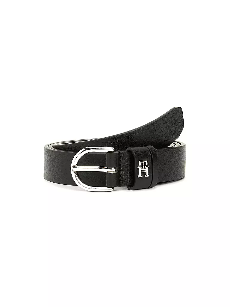 TOMMY HILFIGER | Ledergürtel ESSENTIAL EFFORTLESS | Negro
