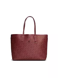 TOMMY HILFIGER | Ledertasche - Shopper TH MONOPLAY LEATHER TOTE | Rojo