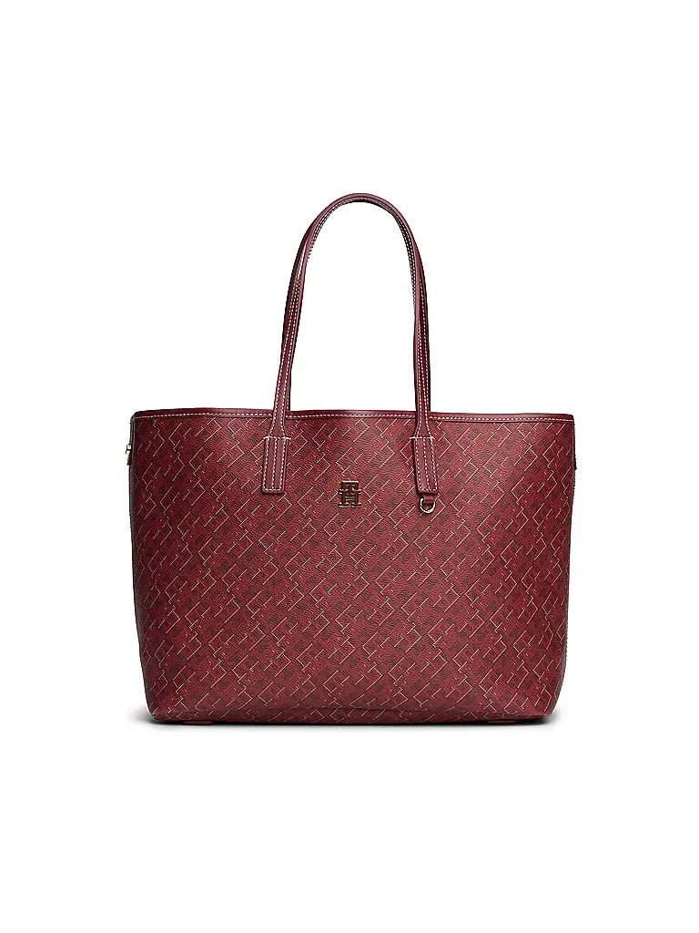 TOMMY HILFIGER | Ledertasche - Shopper TH MONOPLAY LEATHER TOTE | Rojo