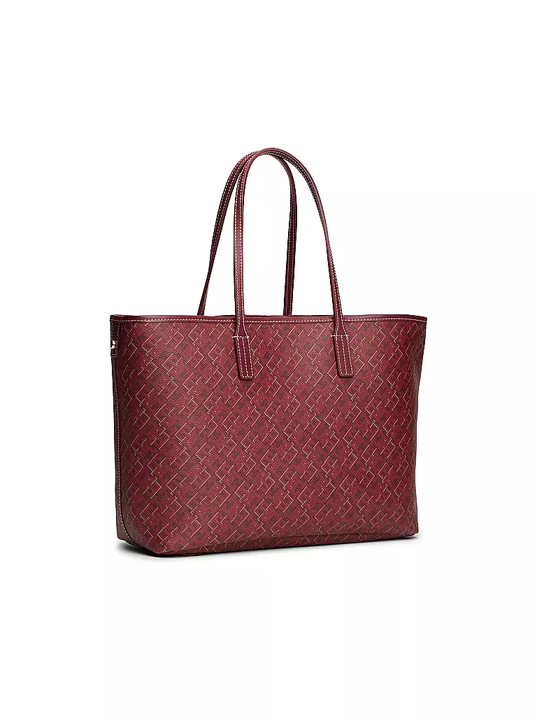 TOMMY HILFIGER | Ledertasche - Shopper TH MONOPLAY LEATHER TOTE | Rojo