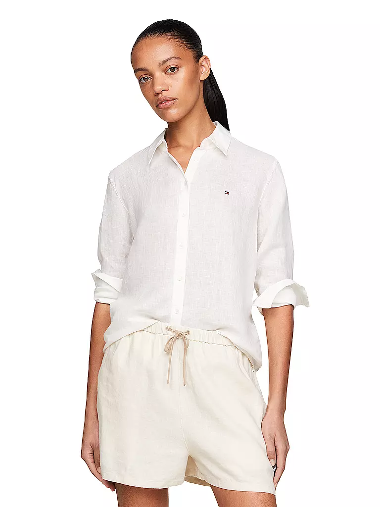 TOMMY HILFIGER | Leinenbluse | Blanco