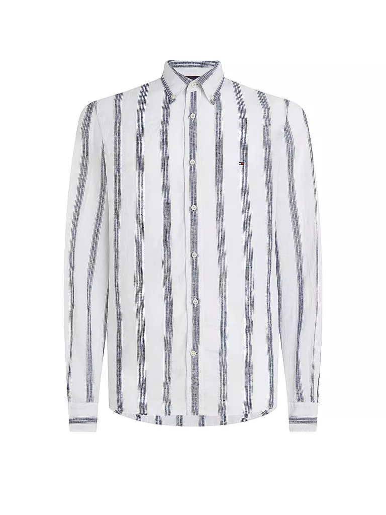 TOMMY HILFIGER | Leinenhemd Slim Fit  | Blanco