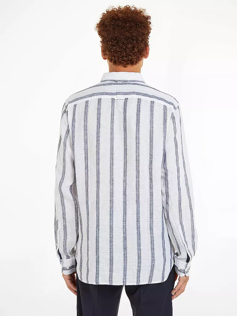 TOMMY HILFIGER | Leinenhemd Slim Fit  | Blanco