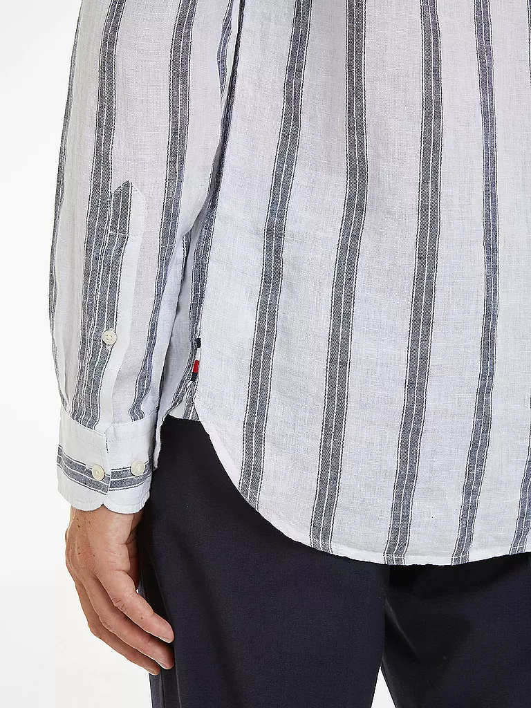 TOMMY HILFIGER | Leinenhemd Slim Fit  | Blanco