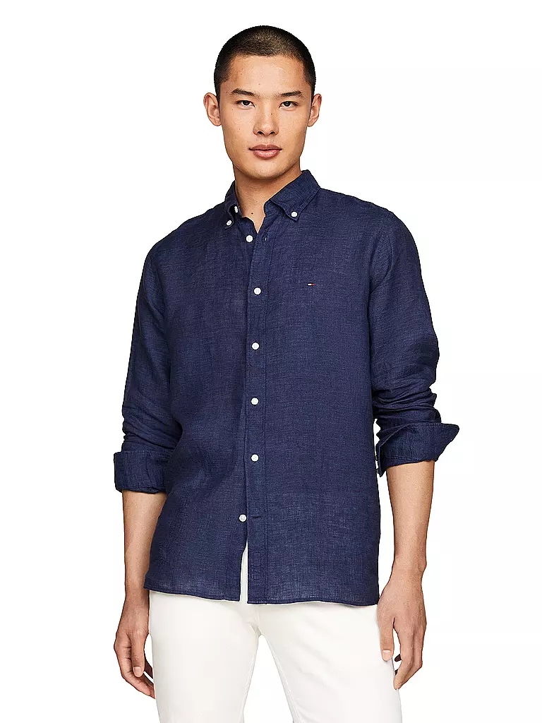 TOMMY HILFIGER | Leinenhemd | Azul