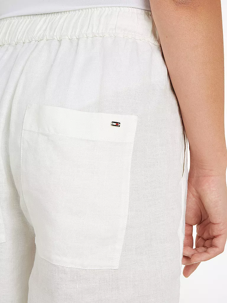 TOMMY HILFIGER | Leinenshorts | Blanco