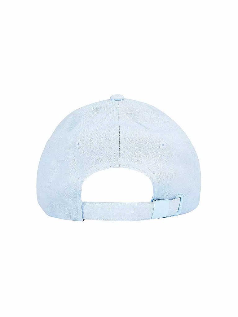 TOMMY HILFIGER | Nombre del producto: Gorra
Marca: TOMMY HILFIGER
Color: celeste
Categorías: Moda, Mujer

Material: Lino
Estampado: Liso
Estilo: Casual
Detalles: Logo | 