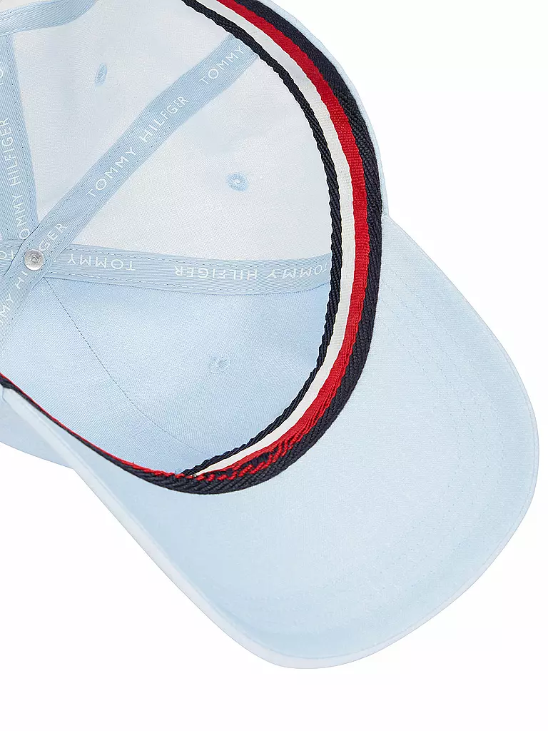 TOMMY HILFIGER | Nombre del producto: Gorra
Marca: TOMMY HILFIGER
Color: celeste
Categorías: Moda, Mujer

Material: Lino
Estampado: Liso
Estilo: Casual
Detalles: Logo | 