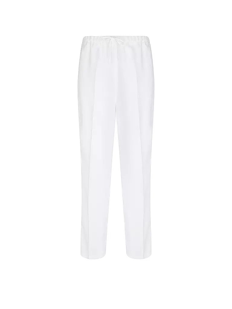 TOMMY HILFIGER | Pantalón de lino corte jogging | Blanco