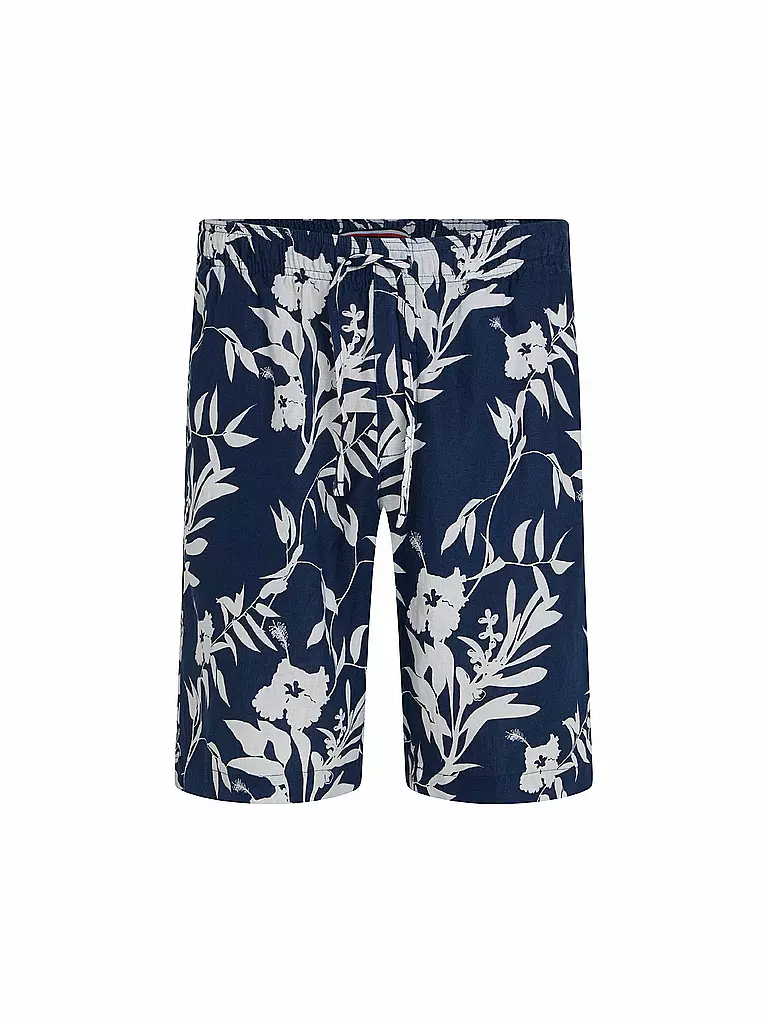 TOMMY HILFIGER | Pantalones cortos de lino HARLEM | Azul oscuro