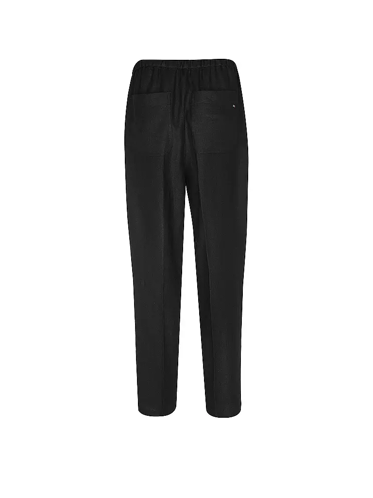 TOMMY HILFIGER | Pantalones de lino corte jogging | Negro