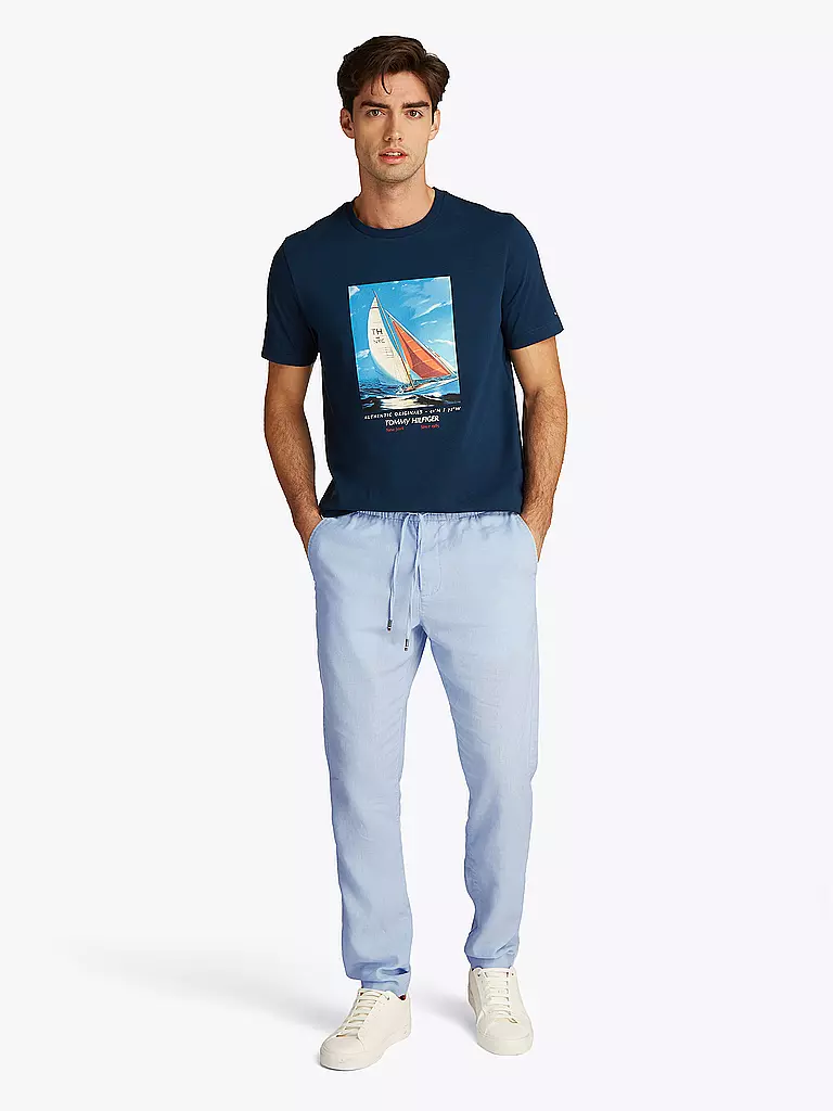 TOMMY HILFIGER | Pantalones de lino SORONA | Azul claro