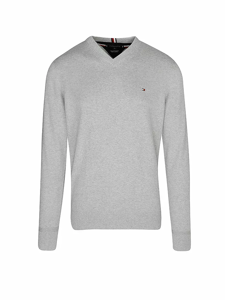 TOMMY HILFIGER | Pullover
Produktname: Jersey
Marke: TOMMY HILFIGER
Farbe: gris claro
Categorías: Moda, Hombre
Etiquetas: Cachemira

Longitud de la manga: Manga larga
Escote: Cuello en V
Material: Algodón, Punto fino, Punto
Diseño: Liso
Corte (Prenda superior): Regular | Gris claro