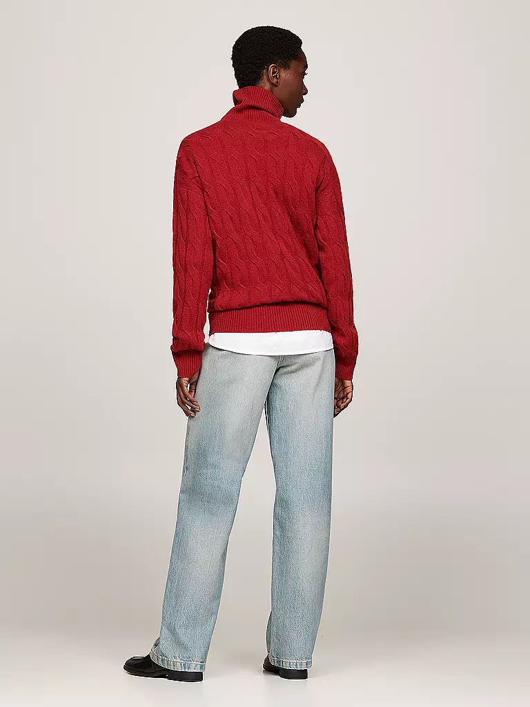 TOMMY HILFIGER | Rollkragenpullover  | Rojo