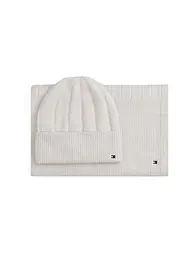 TOMMY HILFIGER | Set de 2 piezas gorro y bufanda | Gris claro