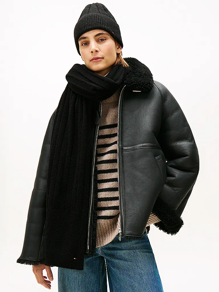 TOMMY HILFIGER | Set de 2 piezas gorro y bufanda | Negro