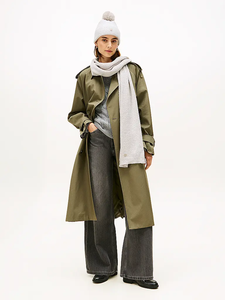 TOMMY HILFIGER | Set de regalo de 2 piezas gorro y bufanda | Gris claro