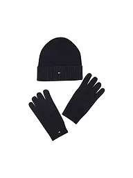 TOMMY HILFIGER | Set de regalo de 2 piezas gorro y guantes | Azul