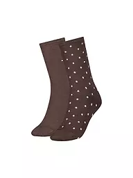 TOMMY HILFIGER | Calcetines paquete de 2 gris jaspeado | Marrón